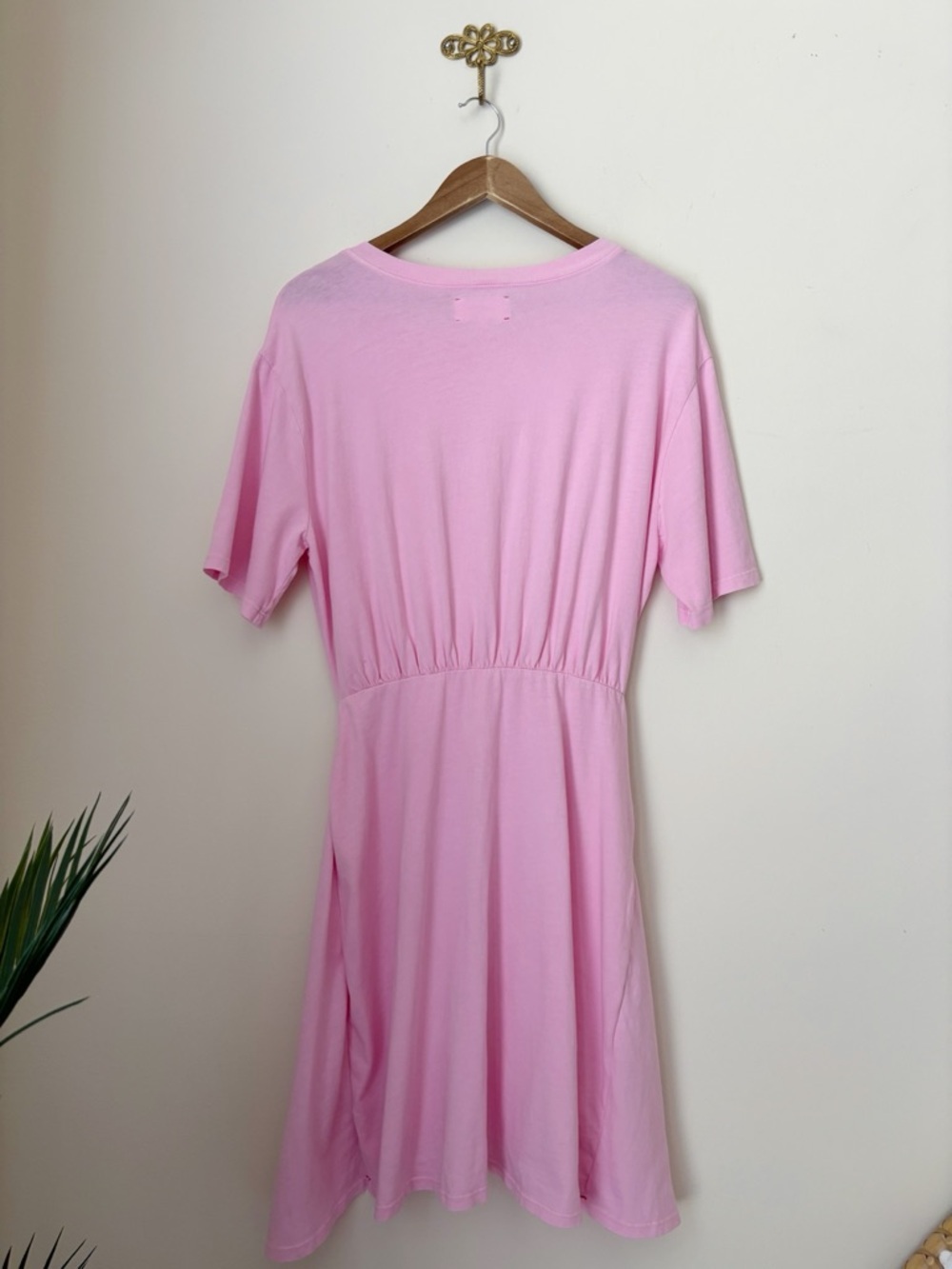 Xirena Pink Tie Front T Shirt Emme Dress Medium Summer Classic - Picture 5 of 9